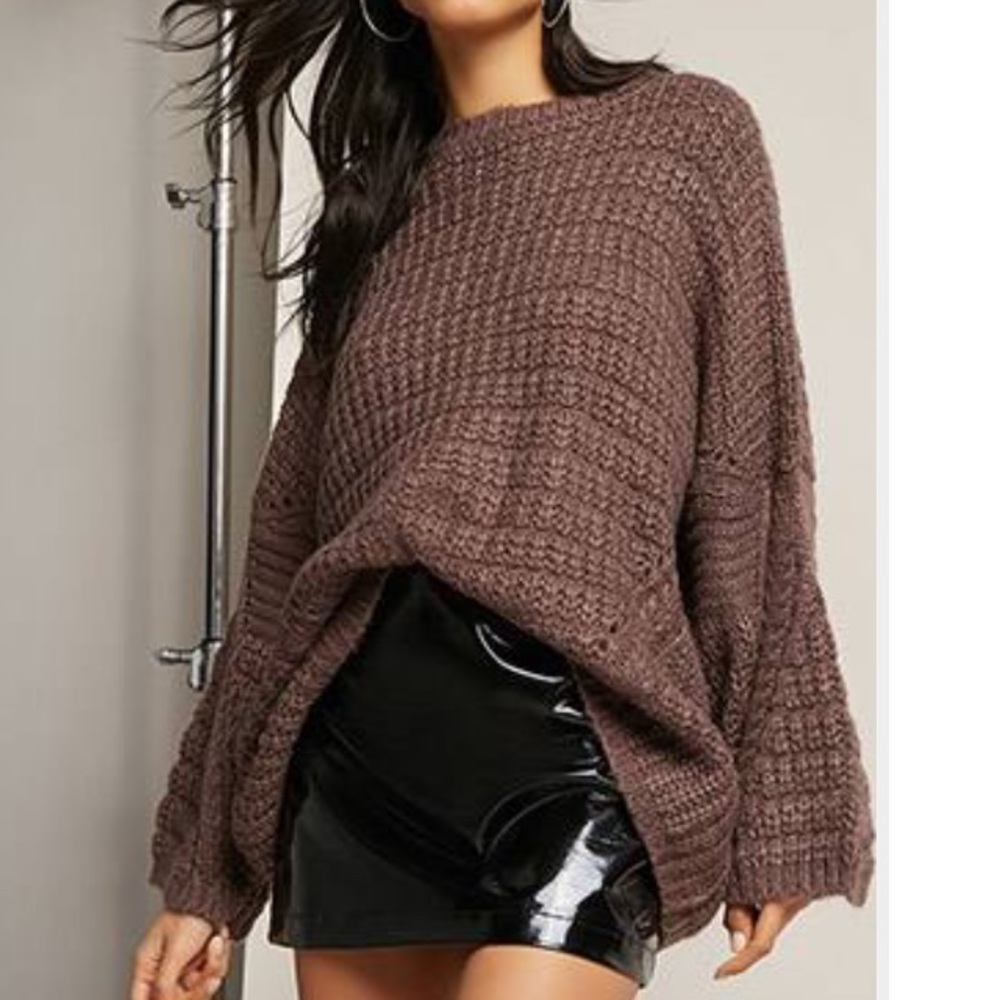 💁🏼‍♀️Chunky Knit Oversized Sweater in Plum